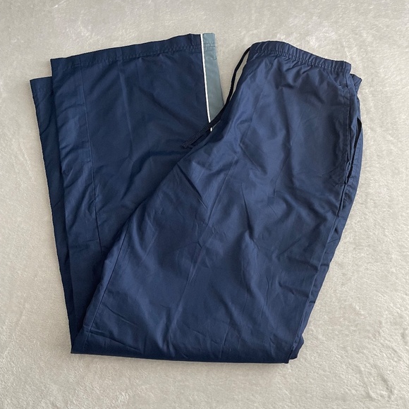 Reebok Vintage Men’s Track Windbreaker Pants Ankle Zippers Size Medium Navy Blue - Picture 2 of 12